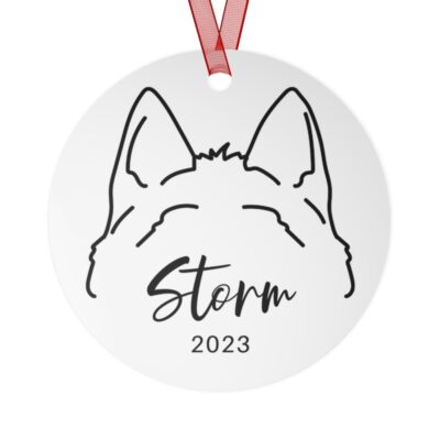 Personalized Husky Ears Ornament