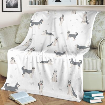 Personalized Husky Lovers Blanket