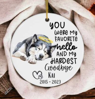 Personalized Husky Memorial Ornament