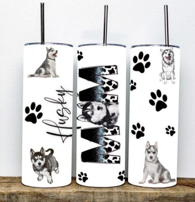 Personalized Husky Mom Tumblers