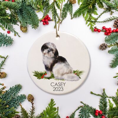 Personalized I Love Shih Tzu Ornament