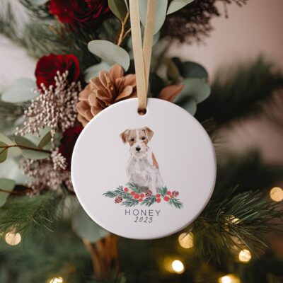 Personalized Jack Russell Terrier Christmas Ornament