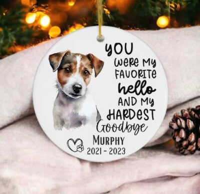 Personalized Jack Russell Terrier Memorial Ornament