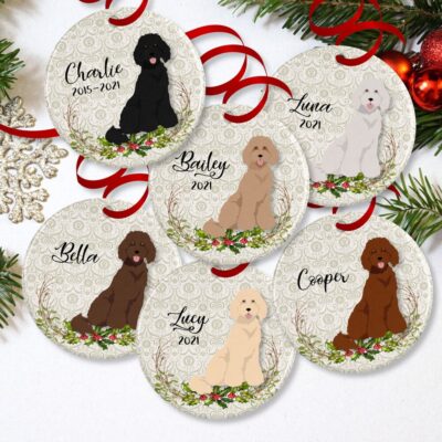 Personalized Labradoodle Memorial Gifts Ornament