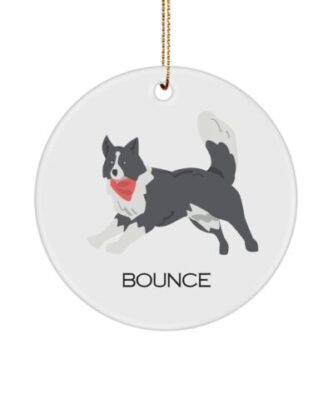 Personalized Love Border Collie Ornament