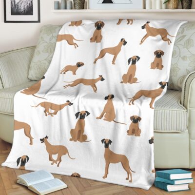 Personalized Love Great Dane Blanket