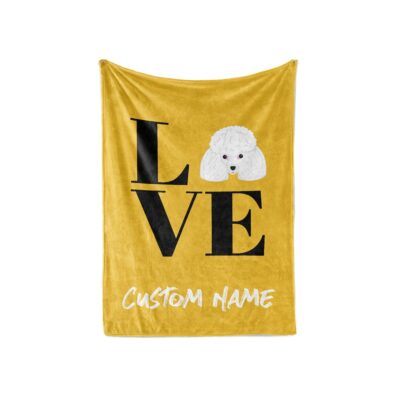 Personalized Love Poodle Blanket