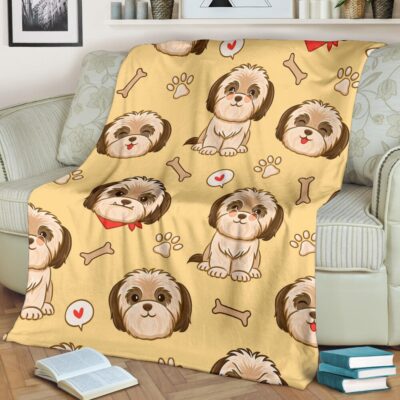 Personalized Love Shih Tzu Blanket