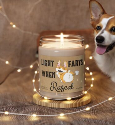 Personalized Lovely Corgi Candle