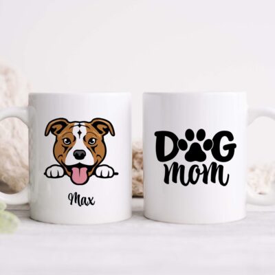 Personalized Pitbull Mom Mug