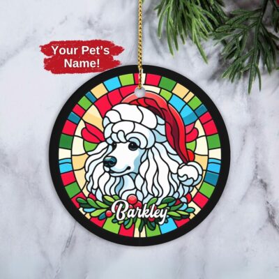 Personalized Poodle Adorable Ornament