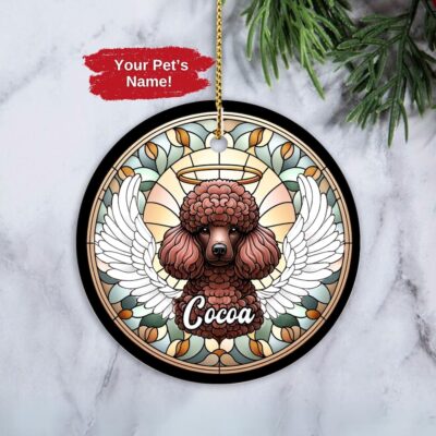 Personalized Poodle Angel Ornament