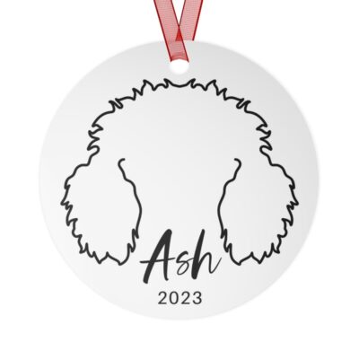 Personalized Poodle Ears Ornament