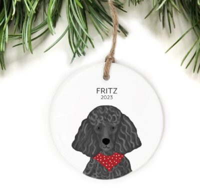 Personalized Poodle Lovely Christmas Ornament