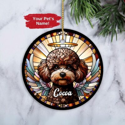 Personalized Poodle Memorial Gifts For Lovers Ornament