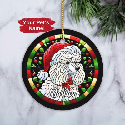 Personalized Poodle Unique Ornament