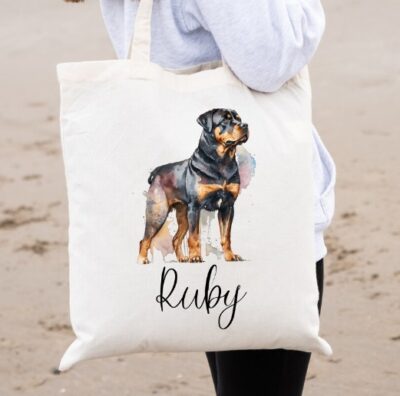 Personalized Rottweiler Cool Tote Bag 1 - Dog Gifts Store