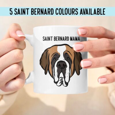 Personalized Saint Bernard Cute Face Mug