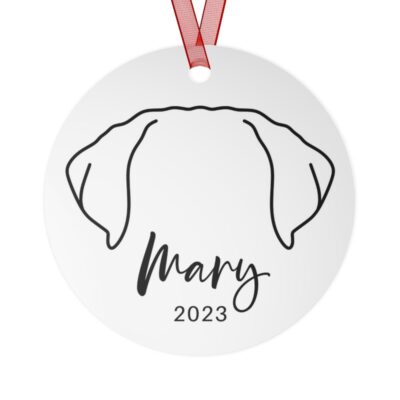 Personalized Saint Bernard Ears Ornament