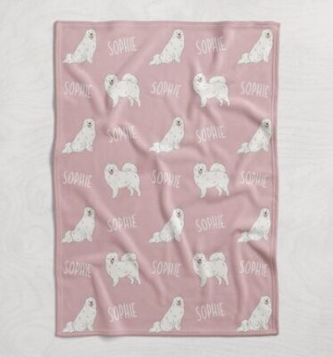 Personalized Samoyed Blanket