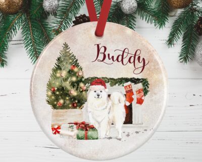 Personalized Samoyed Christmas Ornament