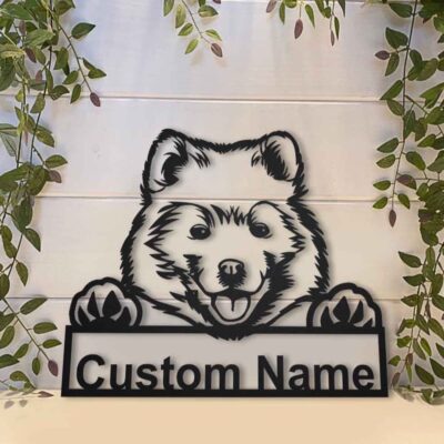 Personalized Samoyed Dog Metal Sign Art