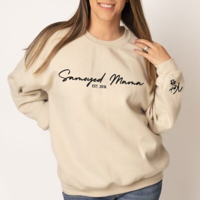 Personalized Samoyed Mama Sweatshirt