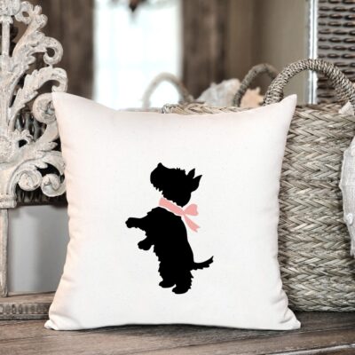 Personalized Scottie Dog Pillow