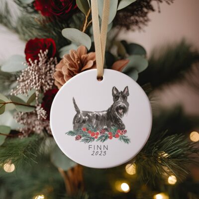 Personalized Scottish Terrier Christmas Ornament