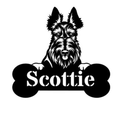 Personalized Scottish Terrier Cute Metal Sign