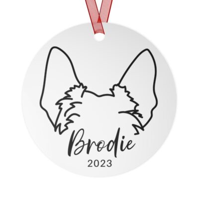 Personalized Scottish Terrier Ears Ornament