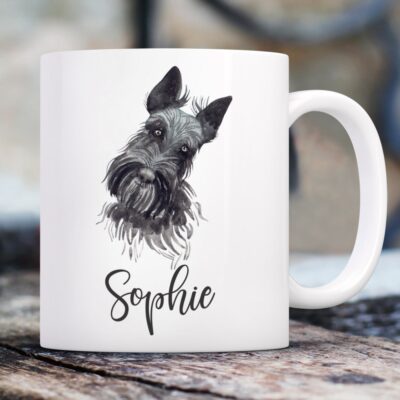 Personalized Scottish Terrier Watercolor Mug