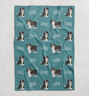 Personalized Sheepadoodle Blanket