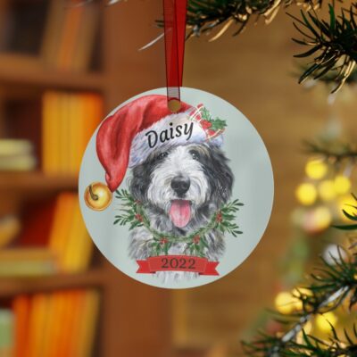 Personalized Sheepadoodle Christmas Ornament