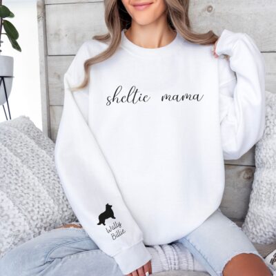 Personalized Sheltie Mama Sweatshirt