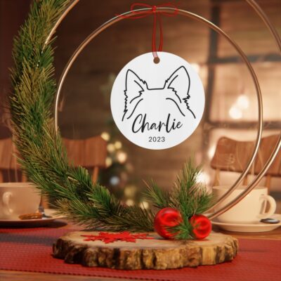 Personalized Shetland Sheepdog Ears Ornament