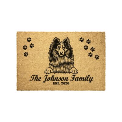 Personalized Shetland Sheepdog Gifts Doormat