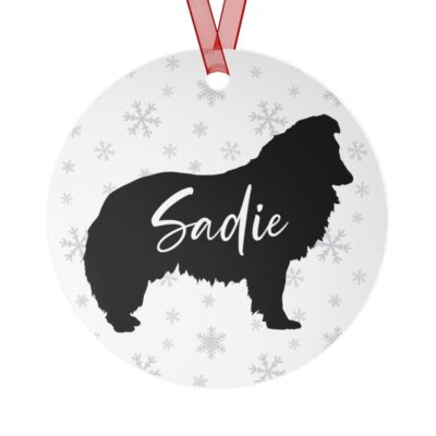 Personalized Shetland Sheepdog Snow Ornament