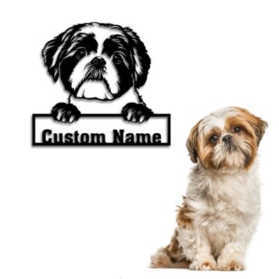 Personalized Shih Tzu Cute Metal Sign