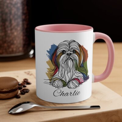 Personalized Shih Tzu Line Drawing Mug