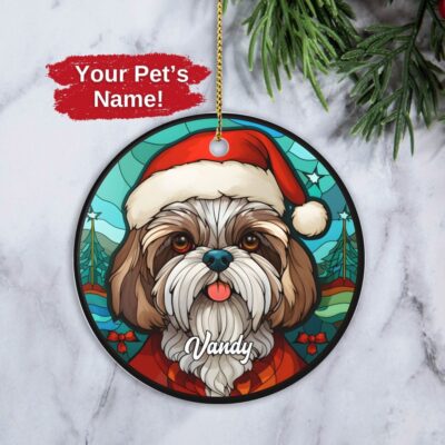 Personalized Shih Tzu Lovers Ornament