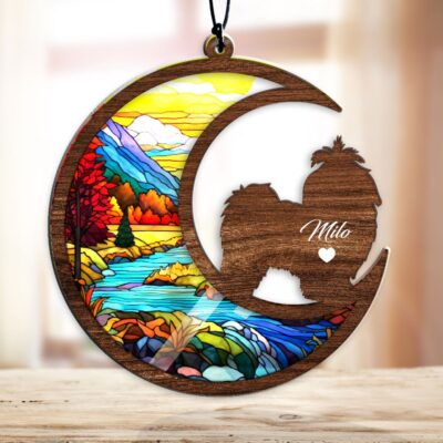 Personalized Shih Tzu Suncatcher Ornament