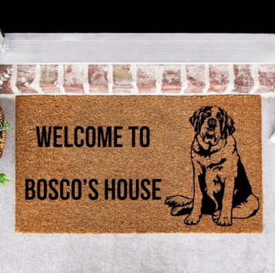 Personalized St Bernand Doormat