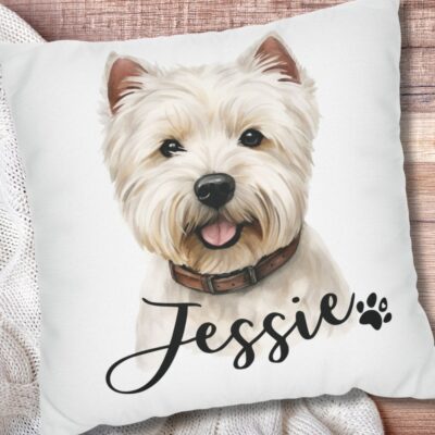 Personalized West Highland Terrier Dog Pillow - Dog Gifts Store