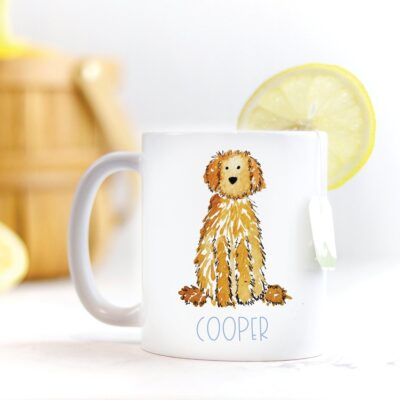 Personalized Yellow Doodle Mug