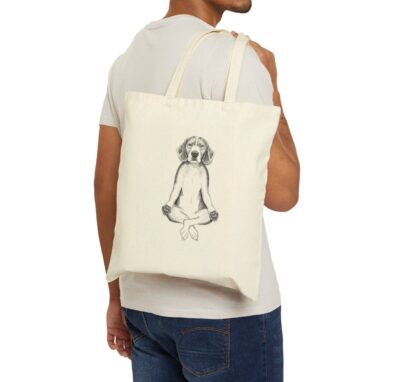 Personalized Yoga Beagle Dog Gifts Tote Bag