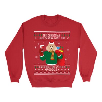 Poodle Ugly Christmas Sweatshirt