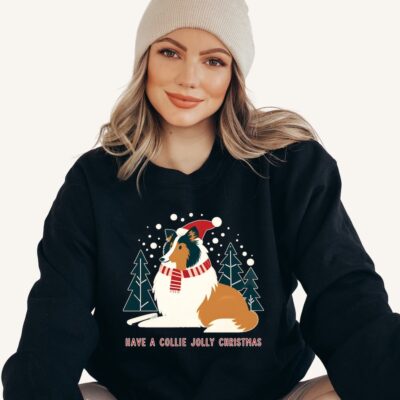 Rough Collie Christmas Sweatshirt