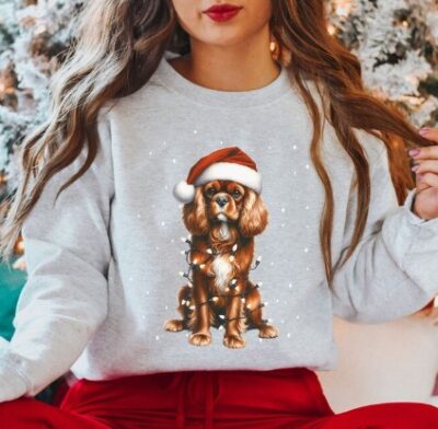 Ruby Cavalier Christmas Dog Mama Sweatshirt