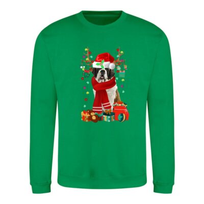 Saint Bernard Dog Christmas Xmas Sweatshirt